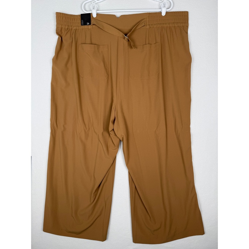 NEW Torrid Wide Leg Studio Creep High Rise Pants Womens 26 Tobacco Brown